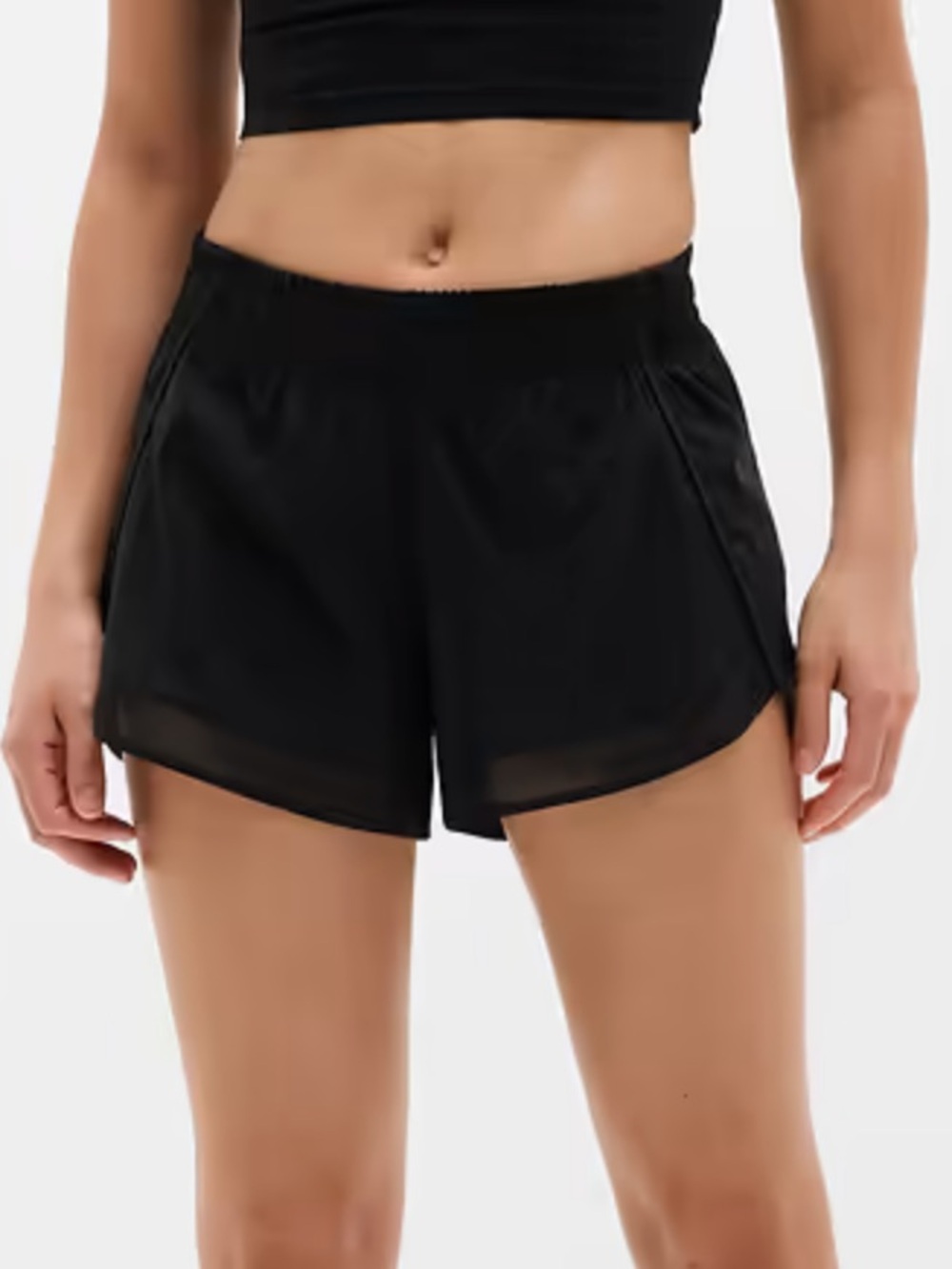 Athleta Mesh Racer Run Mid Rise 4" Short Sz XL